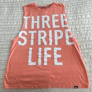 Adidas Three Stripe Muscle Tank